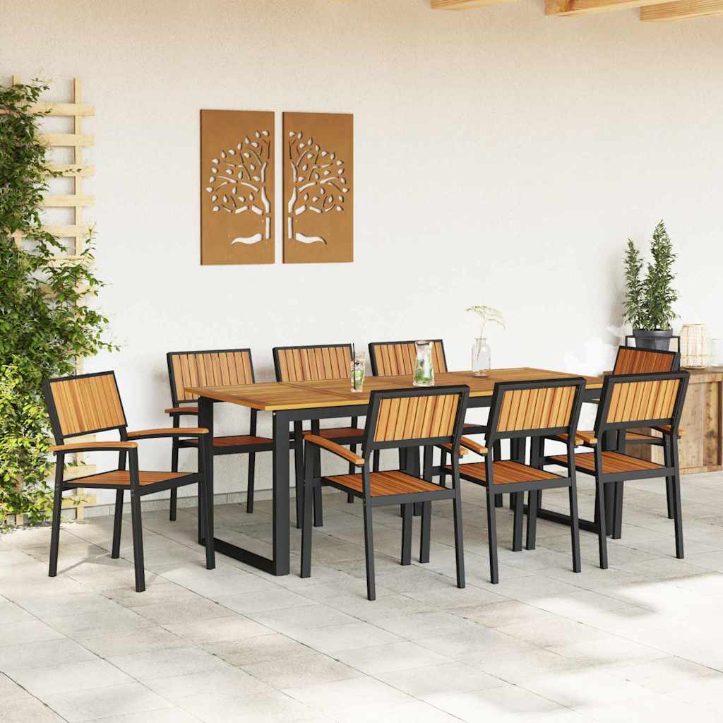 Garden Chair 8 pcs Brown 56 x 57 x 87cm Solid Acacia wood